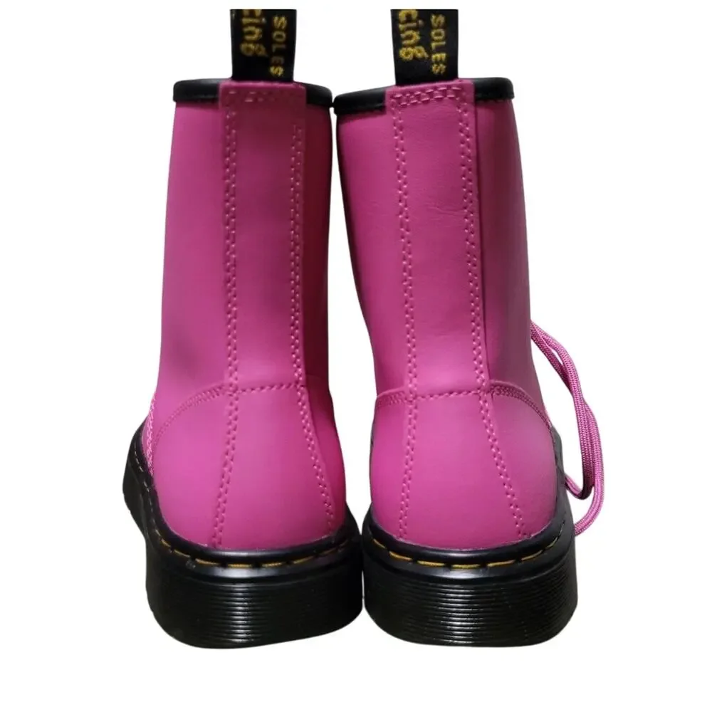 Dr. Martens 1460 Hot Pink Leather Airwave Bouncing Soles Kids Boot Lace Up Sz 12
